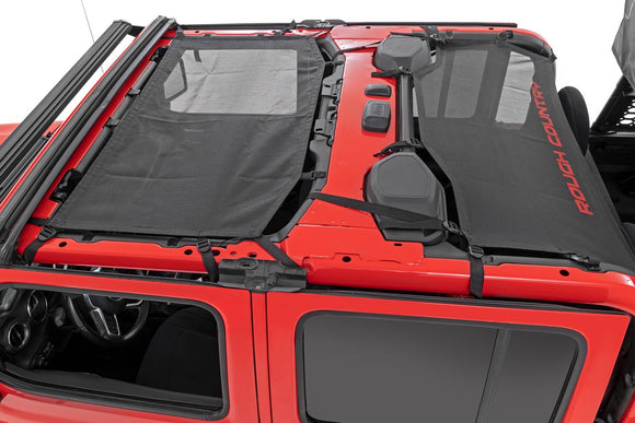 Rough Country Mesh Bikini Top Plus Black For Jeep Gladiator JT 4WD 20-22