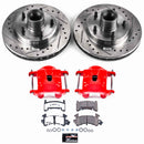 PowerStop Z26 Street Performance Ceramic Brake Pad, Drilled Slotted Rotor, and C