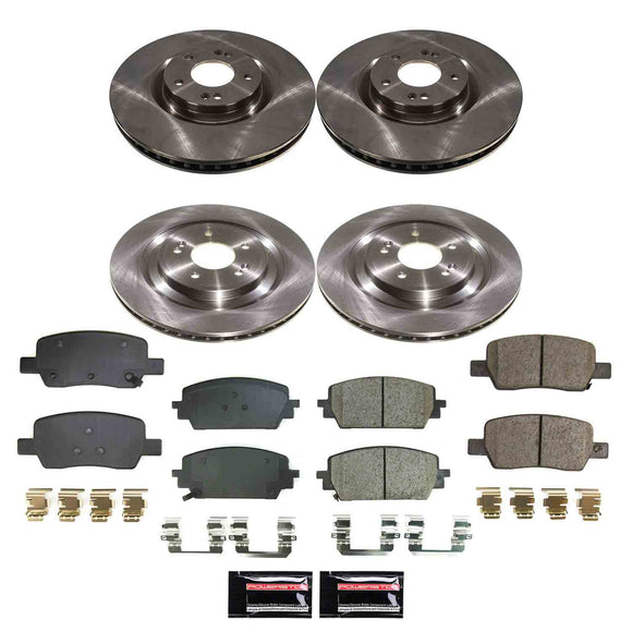 PowerStop OE Stock Replacement Low-Dust Ceramic Brake Pad and Rotor Kit