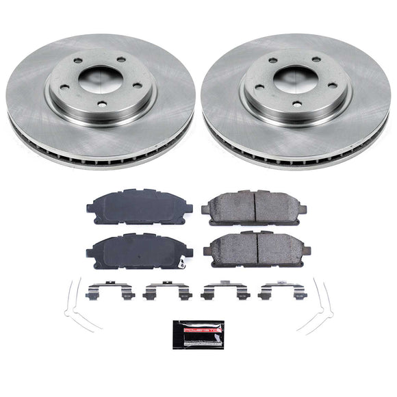 PowerStop OE Stock Replacement Low-Dust Ceramic Brake Pad and Rotor Kit