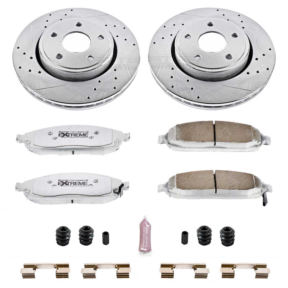 PowerStop Z26 Street Performance Ceramic Brake Pad and Drilled & Slotted Rotor K