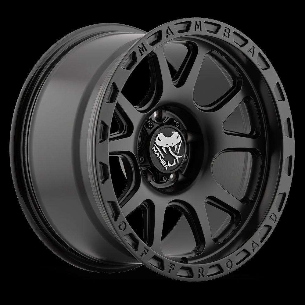 17x9 Mamba M27 Stippled Matte Black 6x139.7 6x5.5 ET-12 Wheel Rim