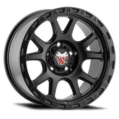 18x9 Mamba M27 Stippled Matte Black 6x139.7 6x5.5 ET12 Wheel Rim