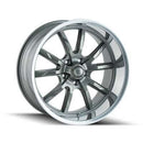 18x9.5 Ridler 650 Grey/Polished Lip Wheel/Rim 5x127 5-127 18-9.5 ET0