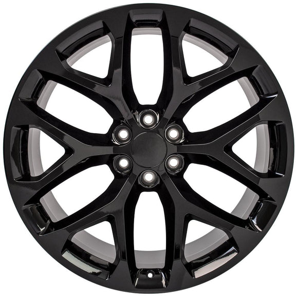 24" Replica CV98B fits Chevy Silverado 24x10 Gloss Black