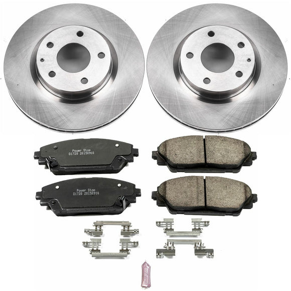 PowerStop OE Stock Replacement Low-Dust Ceramic Brake Pad and Rotor Kit