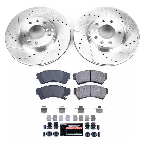 PowerStop Z23 Daily Driver Carbon-Fiber Ceramic Brake Pad and Drilled & Slotted