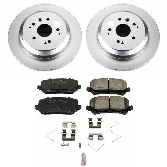PowerStop Genuine Geomet Coated Rotor and Low-Dust Ceramic Brake Pad Kit