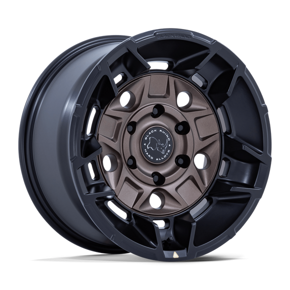 17X8.5 Black Rhino BR028 Guard Burnt Bronze Matte Black Lip 5X127 ET0 Wheel Rim