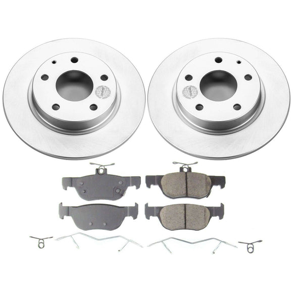 PowerStop Genuine Geomet Coated Rotor and Low-Dust Ceramic Brake Pad Kit