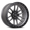 17x9 Lock Off-Road Krawler Matte Gray Matte Black 6x135 ET-12 Wheel Rim-3
