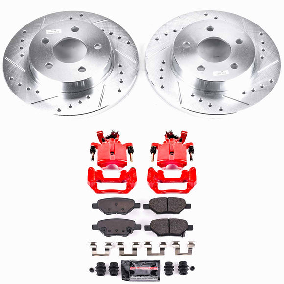 PowerStop Z23 Daily Driver Carbon-Fiber Ceramic Pads Drilled & Slotted Rotor & C