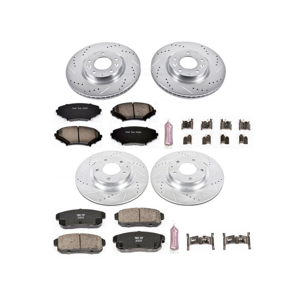PowerStop Z23 Daily Driver Carbon-Fiber Ceramic Brake Pad and Drilled & Slotted