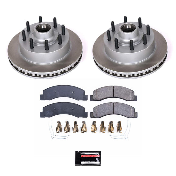 PowerStop Semi-Coated Rotor and Low-Dust Ceramic Brake Pad Kit