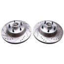 PowerStop Evolution Drilled And Slotted Rotors Pair Front For Ford Mustang