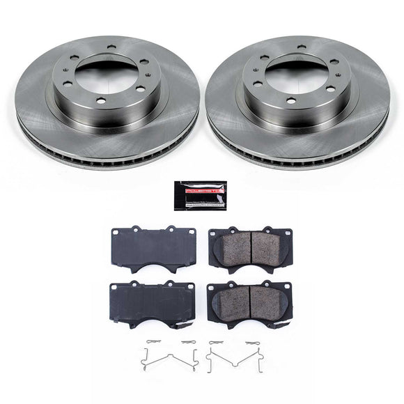 PowerStop OE Stock Replacement Low-Dust Ceramic Brake Pad and Rotor Kit