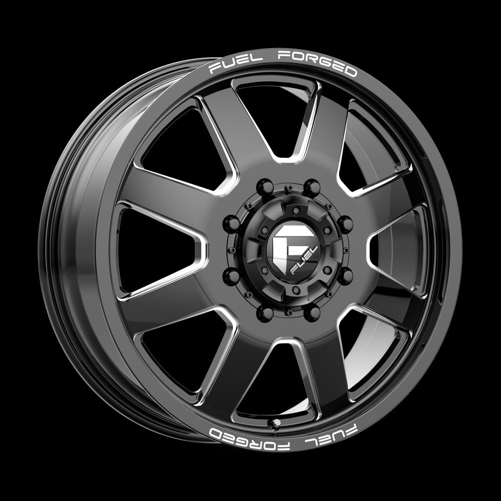 20X8.25 Fuel MONO DE09 FF09D Matte Black Milled 8X210 ET-221 wheel/rim