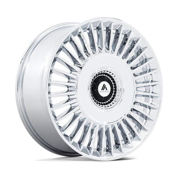 22X9 Asanti Black ABL-40 Tiara Chrome 5X112 5X120 ET27 Wheel Rim