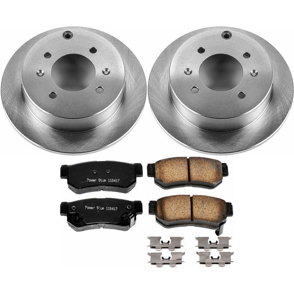 PowerStop OE Stock Replacement Low-Dust Ceramic Brake Pad and Rotor Kit