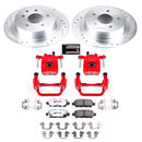 PowerStop Z26 Street Performance Ceramic Brake Pad, Drilled Slotted Rotor, and C