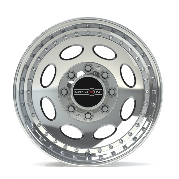19.5x7.5 Vision 81 Heavy Hauler Machined Wheel 8x170 ET0 CB125.2