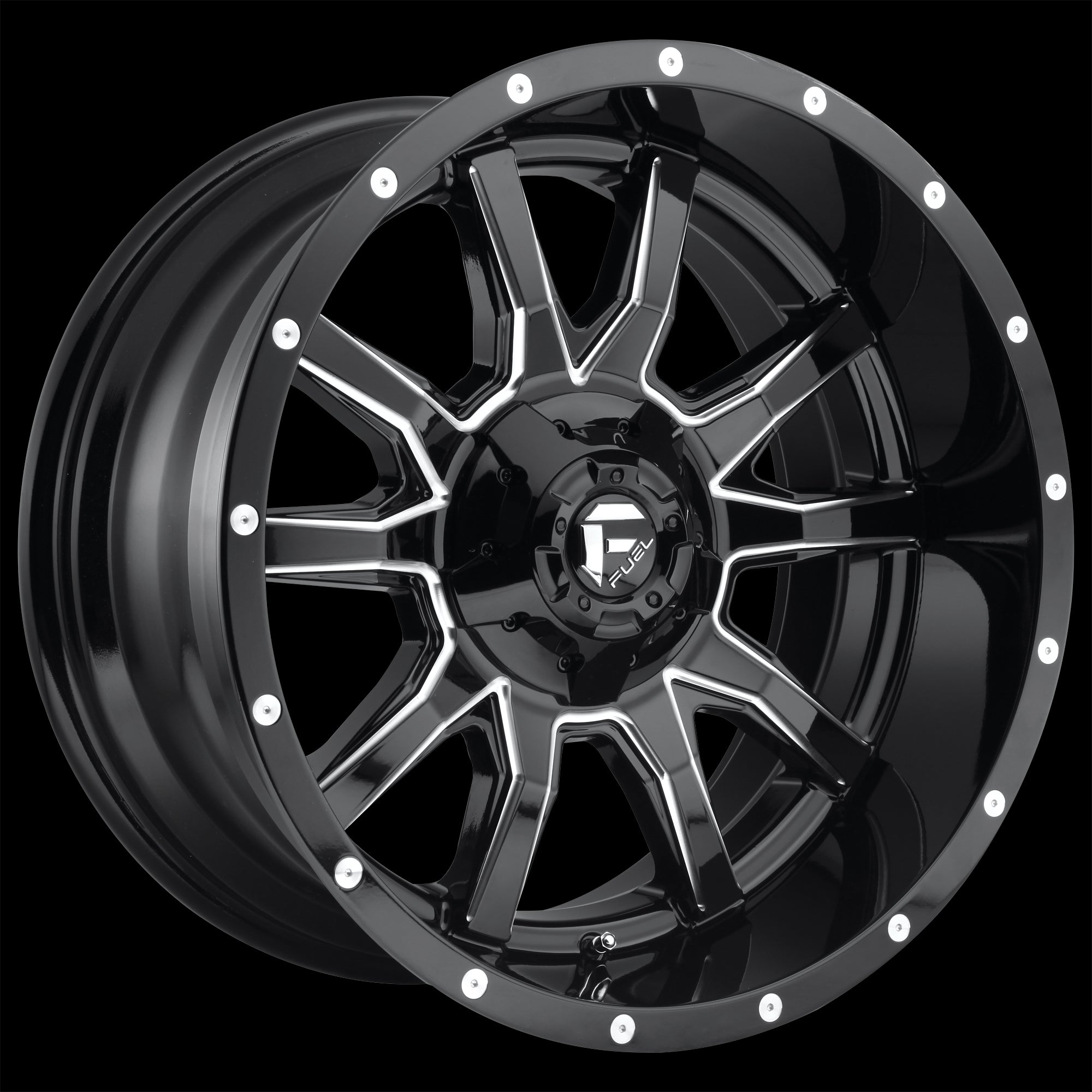 20X9 Fuel D627 VANDAL Gloss Black Milled 6X135/6X139.7 ET1 wheel/rim - 0