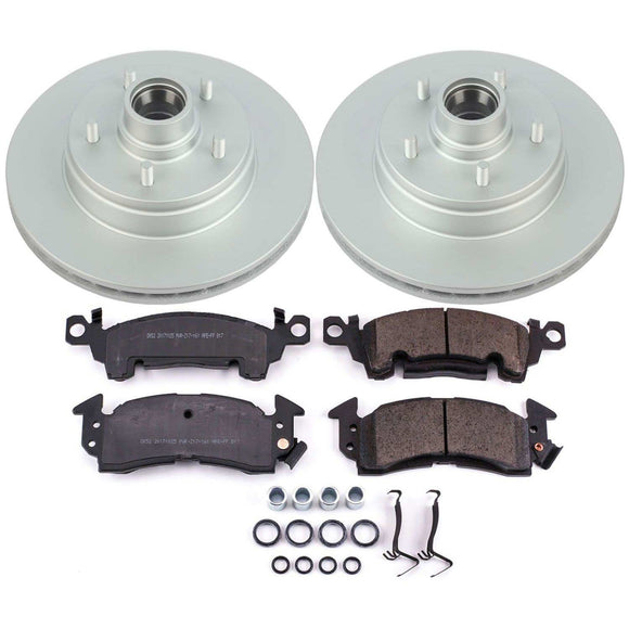 PowerStop Genuine Geomet Coated Rotor and Low-Dust Ceramic Brake Pad Kit