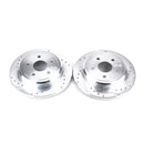 PowerStop Evolution Drilled Slotted Rotors Pair Rear For Jeep GrCherokee