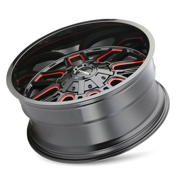 22X10 Mayhem Cogent Black-Red Wheel/Rim 8x165.1 ET-19 8107-22176BTR