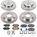 PowerStop OE Stock Replacement Low-Dust Ceramic Brake Pad and Rotor Kit
