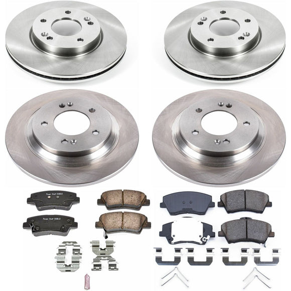 PowerStop OE Stock Replacement Low-Dust Ceramic Brake Pad and Rotor Kit