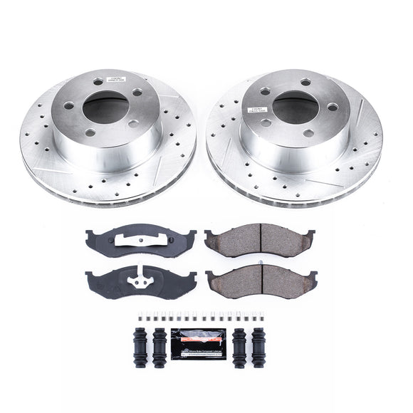 PowerStop Z23 Daily Driver Carbon-Fiber Ceramic Brake Pad and Drilled & Slotted
