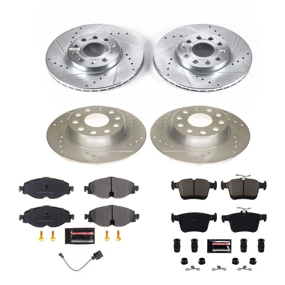 PowerStop Z23 Daily Driver Carbon-Fiber Ceramic Brake Pad and Drilled & Slotted