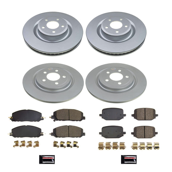 PowerStop Genuine Geomet Coated Rotor and Low-Dust Ceramic Brake Pad Kit
