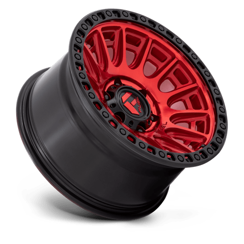 17X9 Fuel 1PC D834 Cycle Candy Red With Black Ring 5X127 5X5 ET1 Wheel Rim