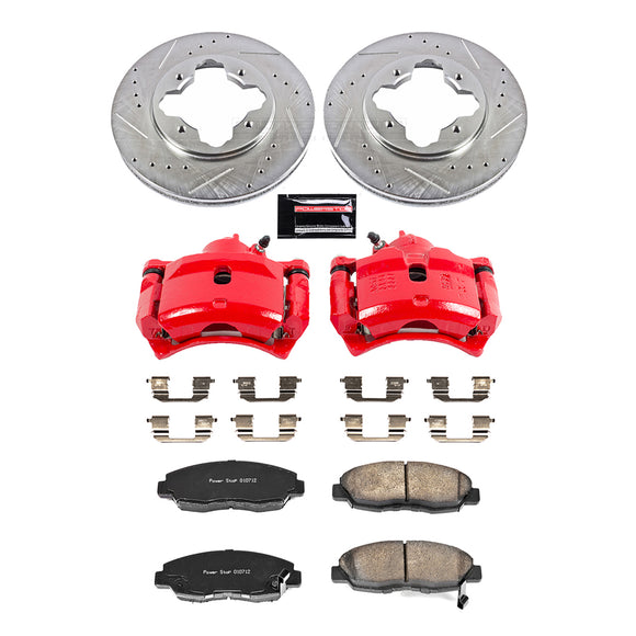 PowerStop Z23 Daily Driver Carbon-Fiber Ceramic Pads Drilled & Slotted Rotor & C