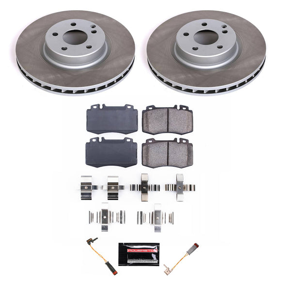 PowerStop Semi-Coated Rotor and Low-Dust Ceramic Brake Pad Kit