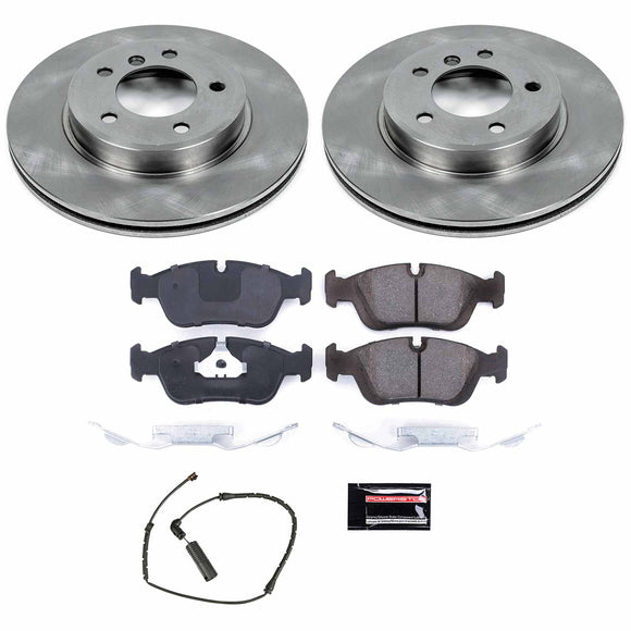 PowerStop OE Stock Replacement Low-Dust Ceramic Brake Pad and Rotor Kit