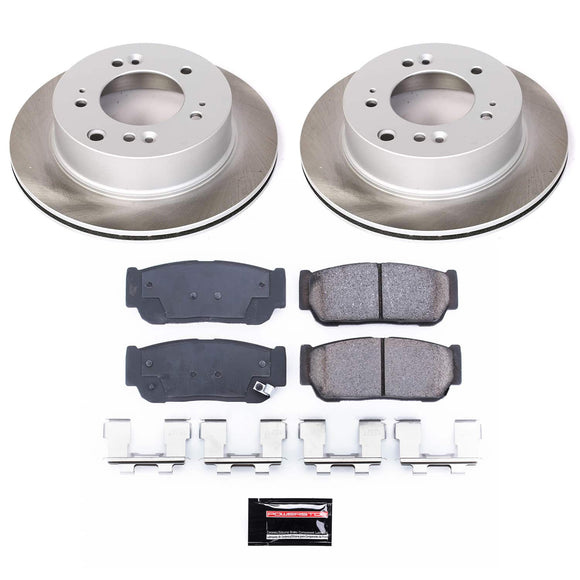 PowerStop Semi-Coated Rotor and Low-Dust Ceramic Brake Pad Kit
