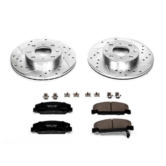 PowerStop Z23 Daily Driver Carbon-Fiber Ceramic Brake Pad and Drilled & Slotted