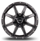 17x9 Mudder Trucker MT513 Black Milled 5x127 5x5 5x139.7 5x5.5 ET-12 Wheel-2