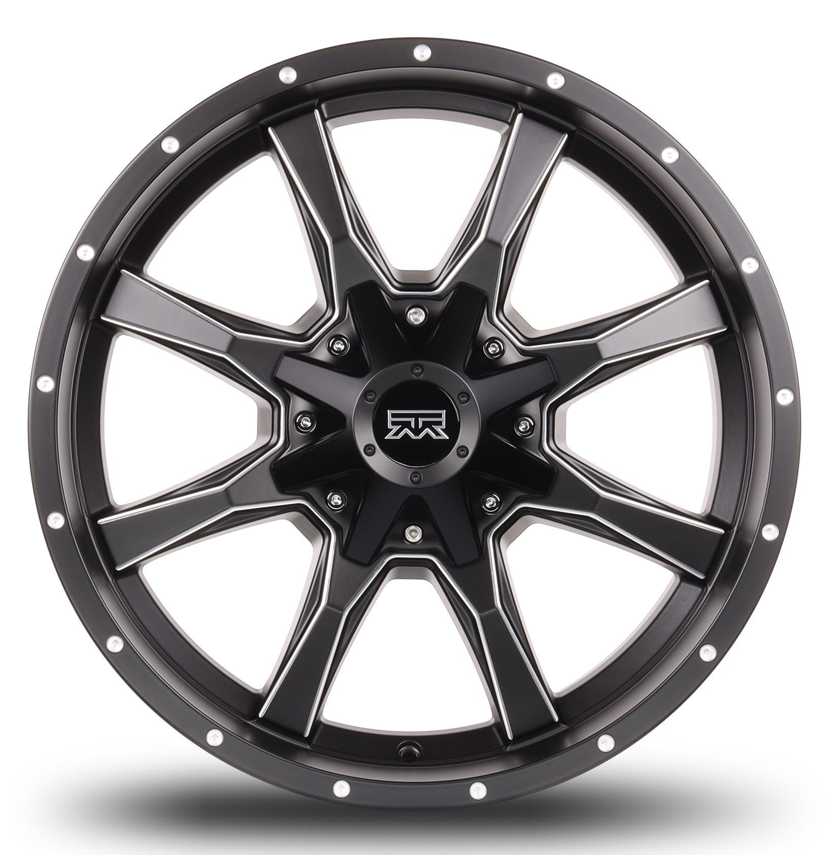 17x9 Mudder Trucker MT513 Black Milled 5x127 5x5 5x139.7 5x5.5 ET-12 Wheel - 0