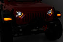Rough Country Headlights DRL Halo LED 9" For Jeep Gladiator JT Wrangler 18-23