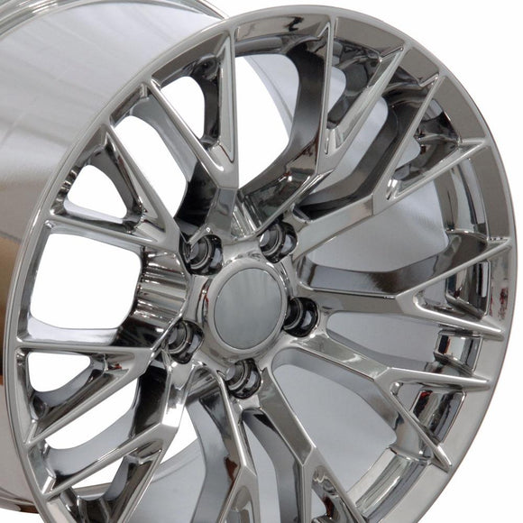 17" Replica Wheel CV22 Fits Chevrolet Corvette - C7 Z06 Rim 17x9.5 Chrome Wheel