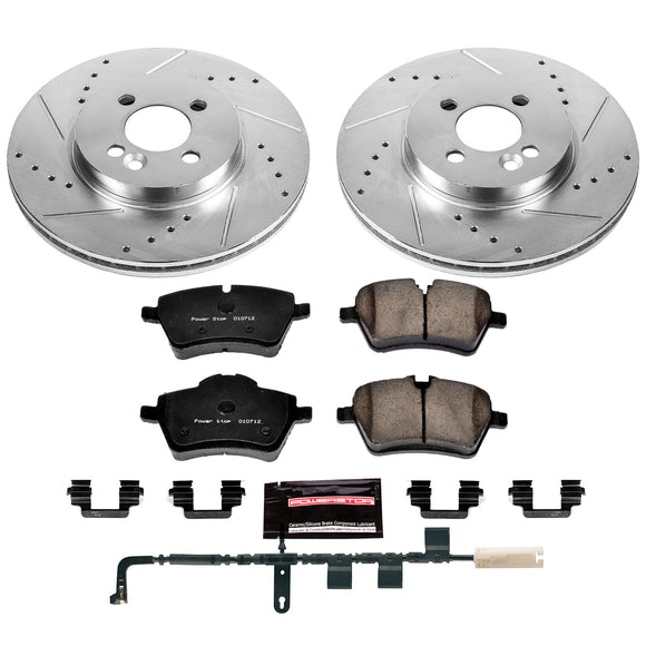 PowerStop Z23 Daily Driver Carbon-Fiber Ceramic Brake Pad and Drilled & Slotted