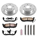 PowerStop Z36 Carbon-Fiber Ceramic Brake Pad with Drilled and Slotted Rotor Kit