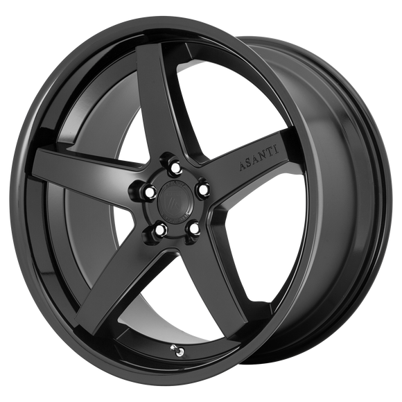 22X10.5 Asanti Black ABL31 Regal Satin Black Gloss Black Lip 5X112 ET35