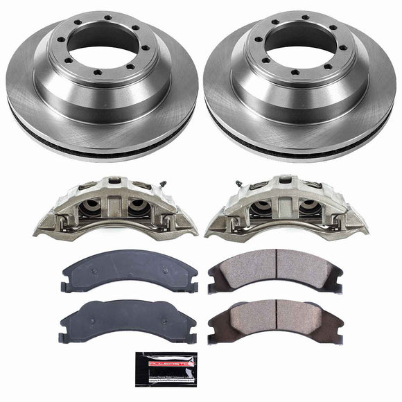 PowerStop OE Stock Replacement Low-Dust Ceramic Brake Pad, Rotor and Caliper Kit