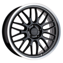 19x8 Petrol P4C Gloss Black With Machined Lip 5x115 ET40 CB76.1 Wheel Rim