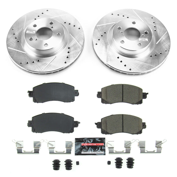 PowerStop Z23 Daily Driver Carbon-Fiber Ceramic Brake Pad and Drilled & Slotted